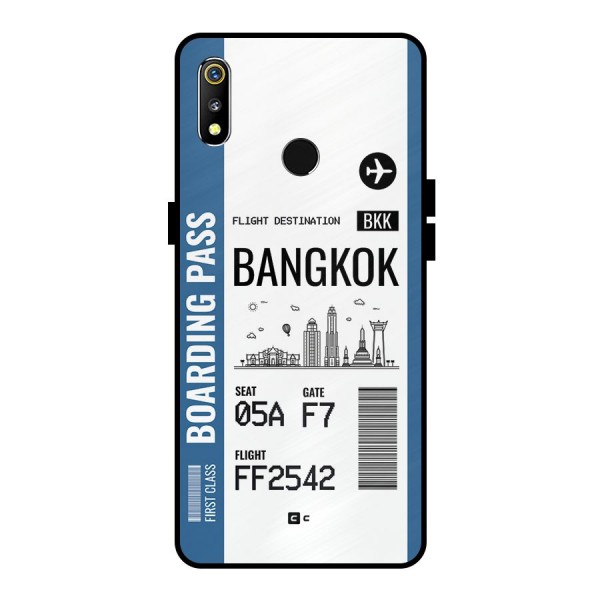 Bangkok Boarding Pass Metal Back Case for Realme 3