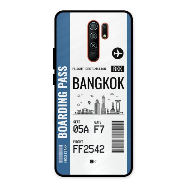 Bangkok Boarding Pass Metal Back Case for Redmi 9 Prime