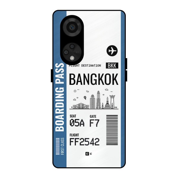 Bangkok Boarding Pass Metal Back Case for Reno8 T 5G