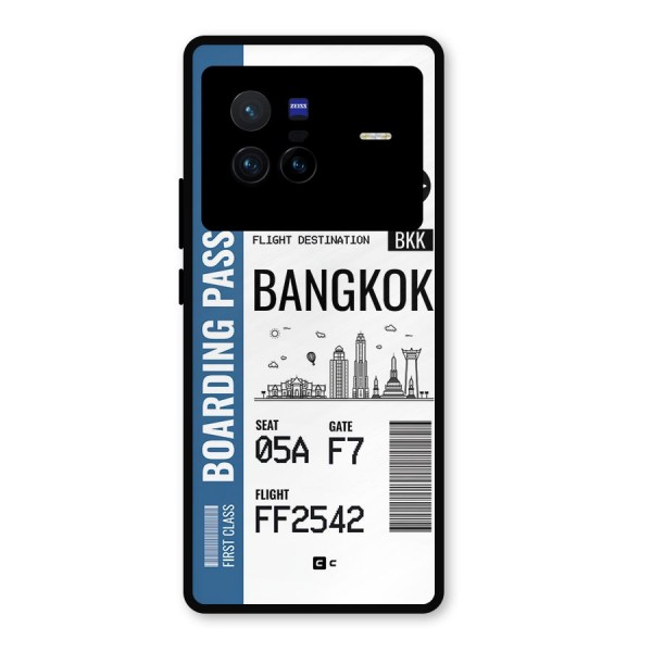 Bangkok Boarding Pass Metal Back Case for Vivo X80