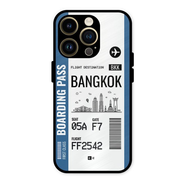 Bangkok Boarding Pass Metal Back Case for iPhone 14 Pro