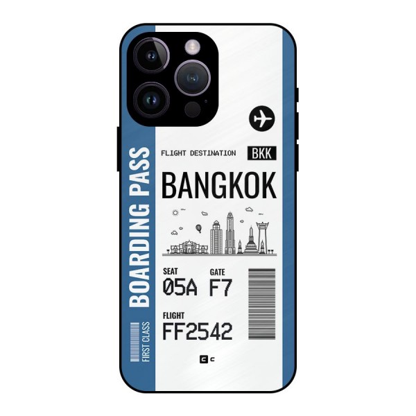 Bangkok Boarding Pass Metal Back Case for iPhone 14 Pro Max