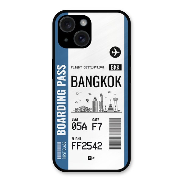 Bangkok Boarding Pass Metal Back Case for iPhone 15