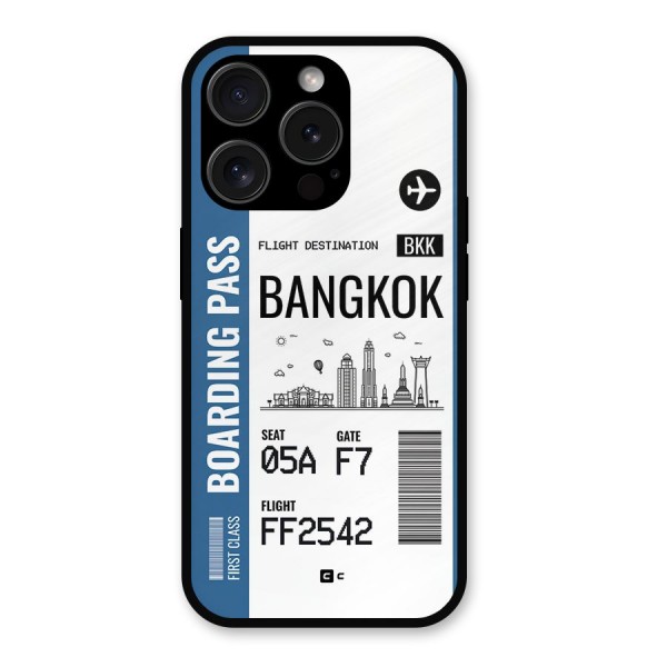 Bangkok Boarding Pass Metal Back Case for iPhone 15 Pro