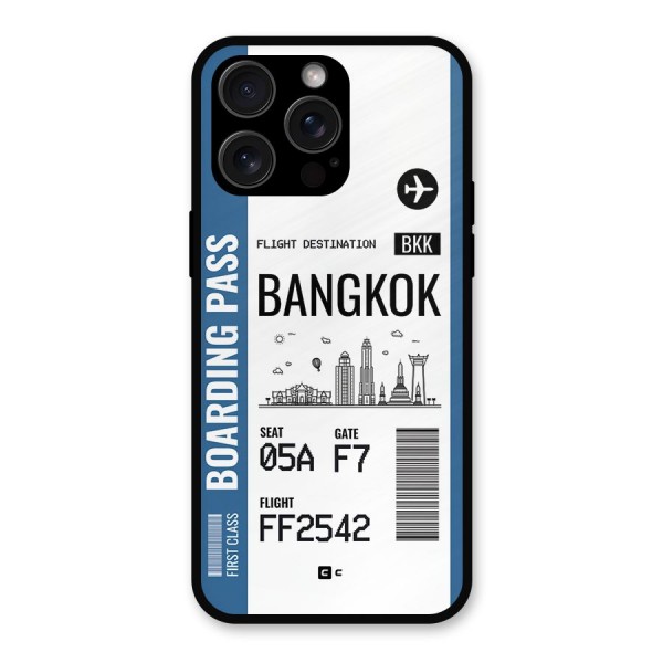 Bangkok Boarding Pass Metal Back Case for iPhone 15 Pro Max