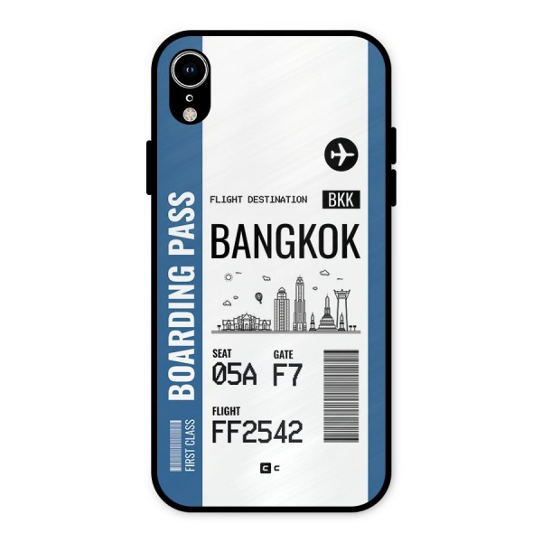 Bangkok Boarding Pass Metal Back Case for iPhone XR