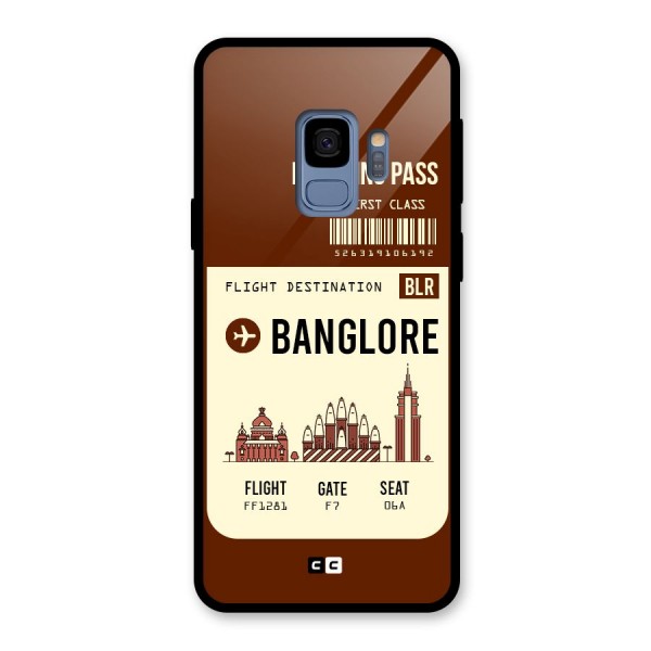 Banglore Boarding Pass Glass Back Case for Galaxy S9