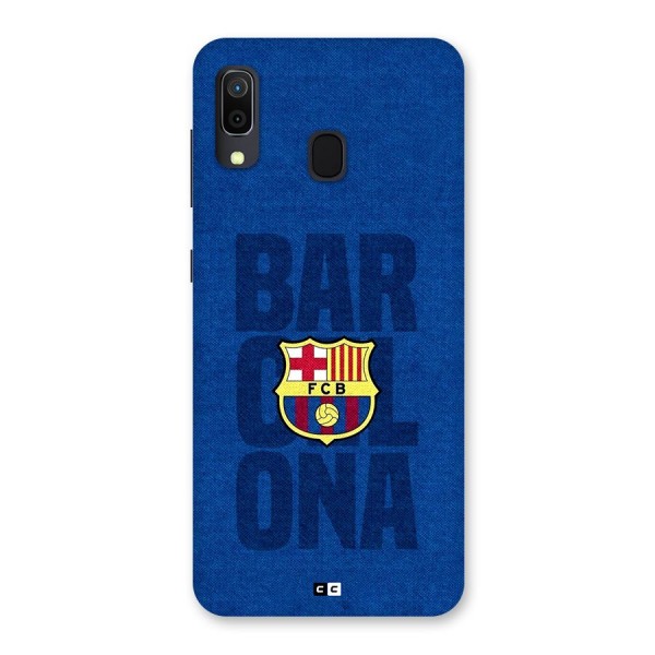 Barcelona Typography Back Case for Galaxy A20