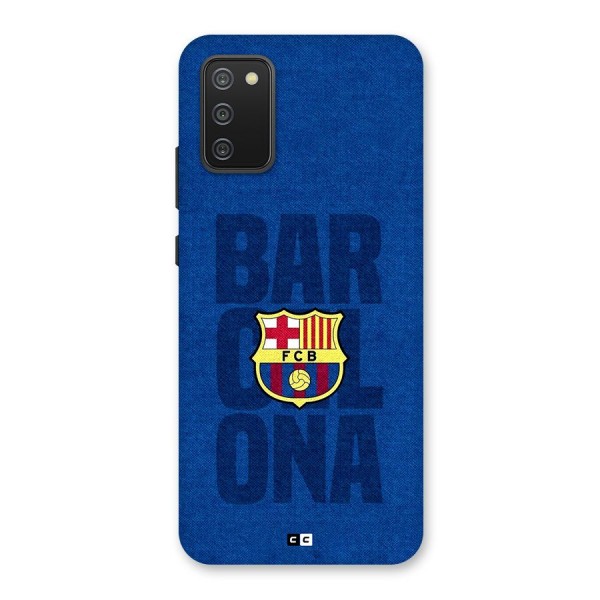 Barcelona Typography Back Case for Galaxy F02s