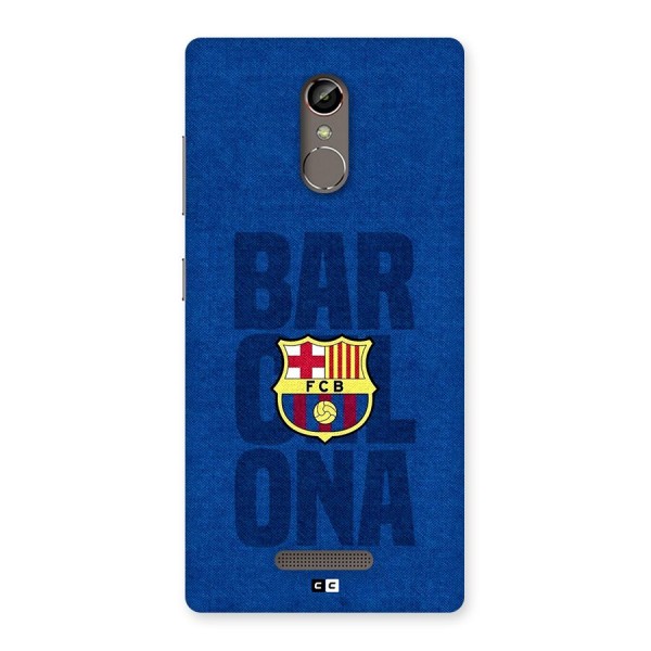 Barcelona Typography Back Case for Gionee S6s