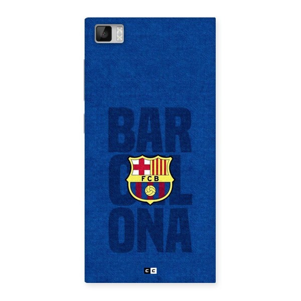 Barcelona Typography Back Case for Mi3