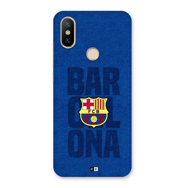 Barcelona Typography Back Case for Mi A2