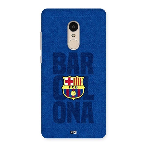 Barcelona Typography Back Case for Redmi Note 4