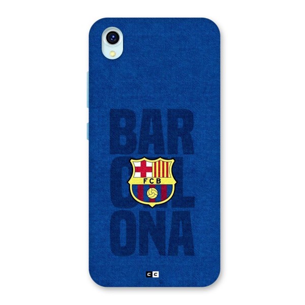 Barcelona Typography Back Case for Vivo Y1s