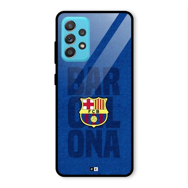 Barcelona Typography Glass Back Case for Galaxy A52