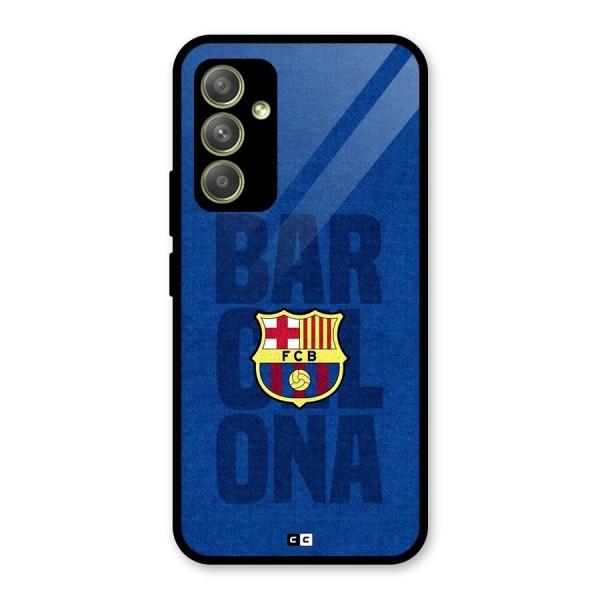 Barcelona Typography Glass Back Case for Galaxy A54