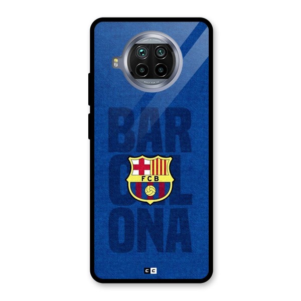 Barcelona Typography Glass Back Case for Mi 10i