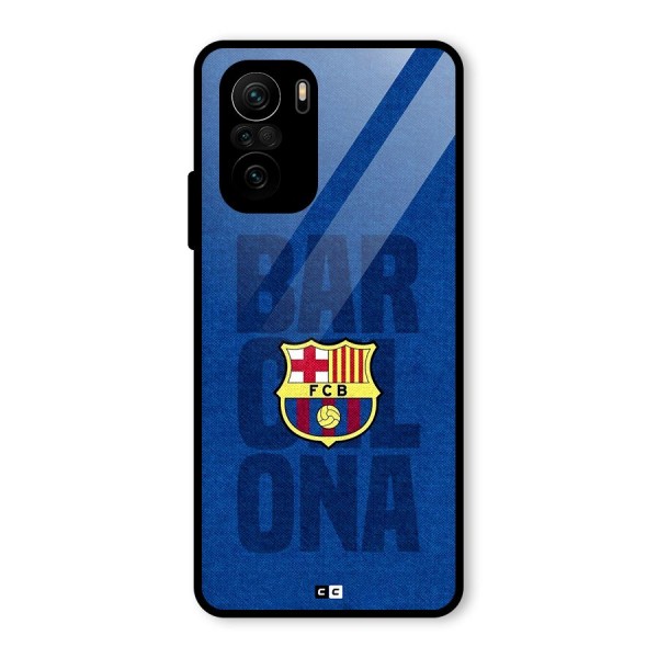 Barcelona Typography Glass Back Case for Mi 11x