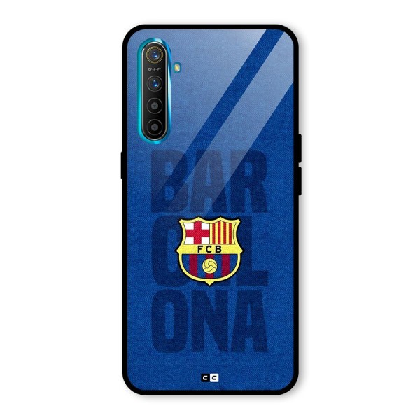 Barcelona Typography Glass Back Case for Realme X2