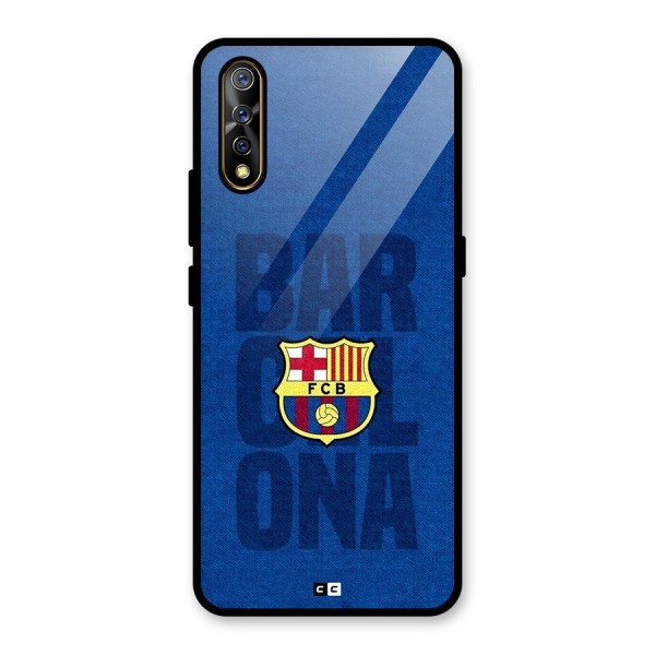 Barcelona Typography Glass Back Case for Vivo Z1x