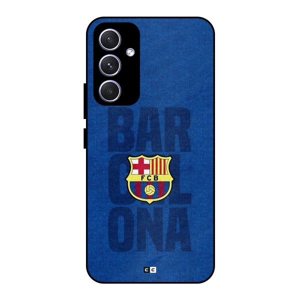 Barcelona Typography Metal Back Case for Galaxy A54