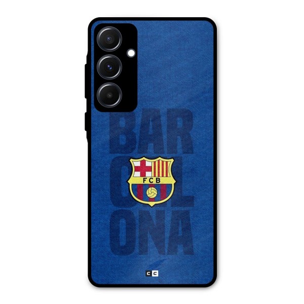 Barcelona Typography Metal Back Case for Galaxy A55