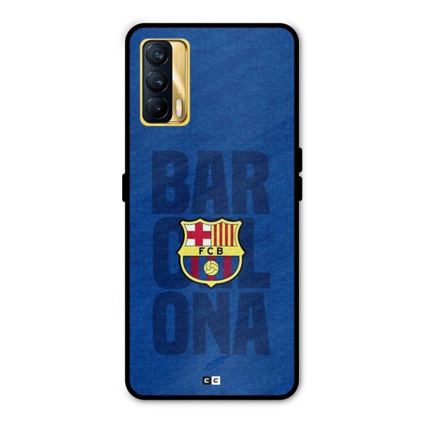 Barcelona Typography Metal Back Case for Realme X7