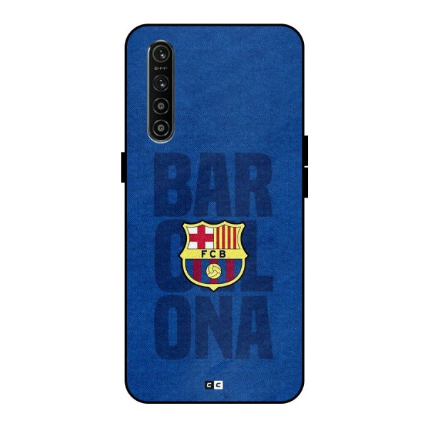 Barcelona Typography Metal Back Case for Realme XT