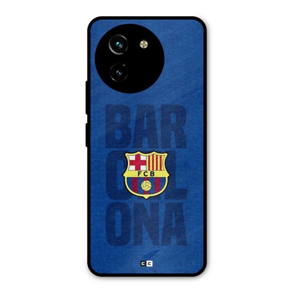 Barcelona Typography Metal Back Case for Vivo T3x