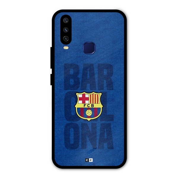 Barcelona Typography Metal Back Case for Vivo V17