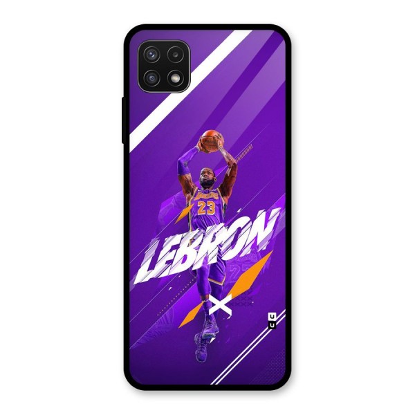 Basketball Star Glass Back Case for Galaxy A22 5G