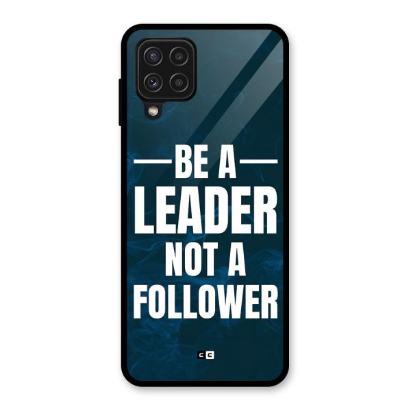 Be A Leader Glass Back Case for Galaxy A22 4G