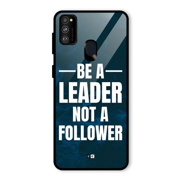 Be A Leader Glass Back Case for Galaxy M21