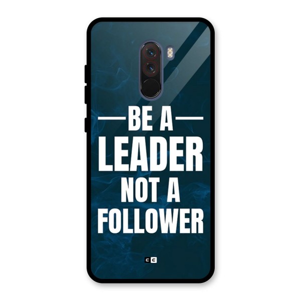 Be A Leader Glass Back Case for Poco F1