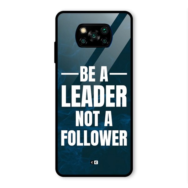 Be A Leader Glass Back Case for Poco X3 Pro