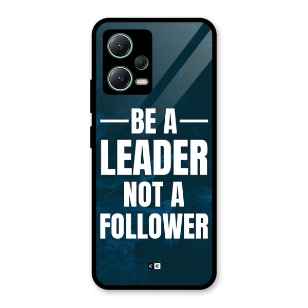 Be A Leader Glass Back Case for Poco X5