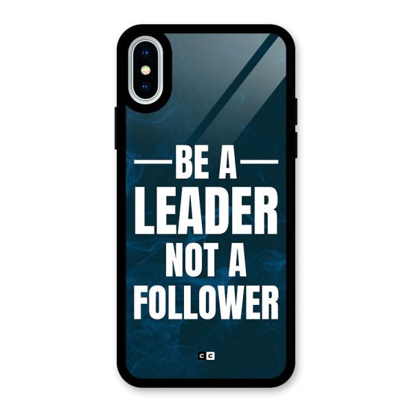 Be A Leader Glass Back Case for iPhone X