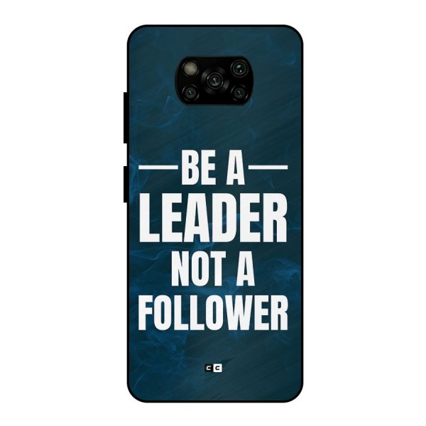 Be A Leader Metal Back Case for Poco X3