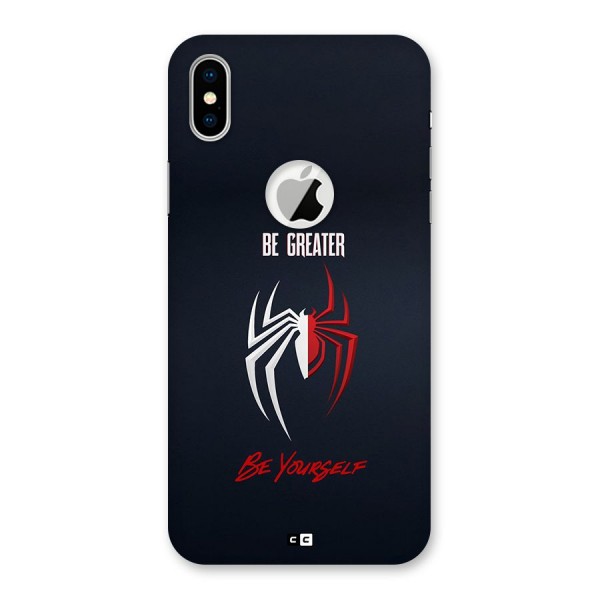 Be Greater Back Case for iPhone XS Logo Cut