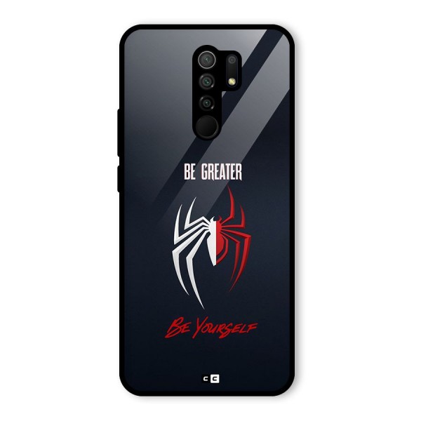 Be Greater Glass Back Case for Redmi 9 Prime