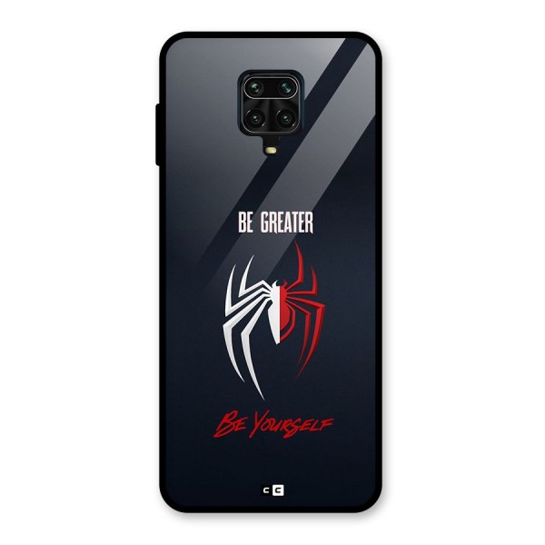 Be Greater Glass Back Case for Redmi Note 9 Pro