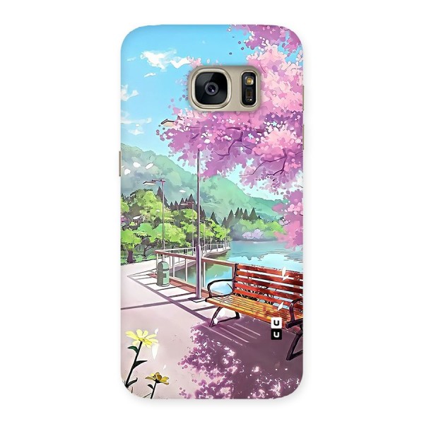 Beautiful Cherry Blossom Landscape Back Case for Galaxy S7