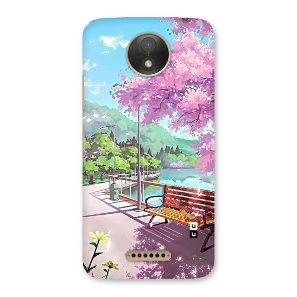 Beautiful Cherry Blossom Landscape Back Case for Moto C Plus