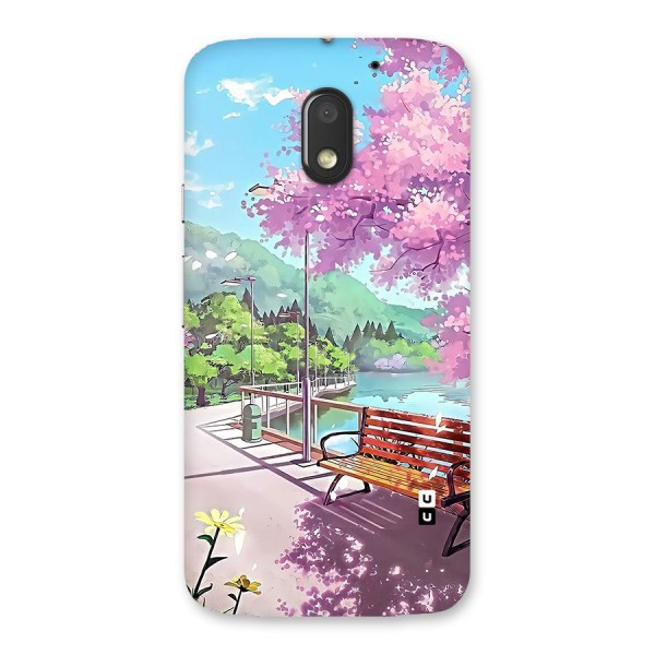 Beautiful Cherry Blossom Landscape Back Case for Moto E3 Power