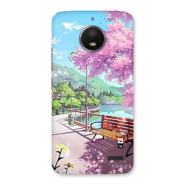 Beautiful Cherry Blossom Landscape Back Case for Moto E4