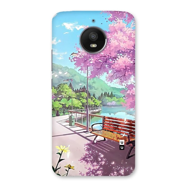 Beautiful Cherry Blossom Landscape Back Case for Moto E4 Plus