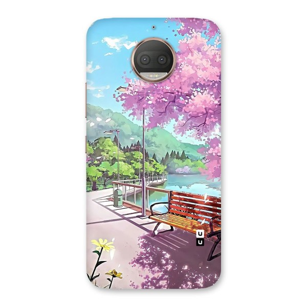 Beautiful Cherry Blossom Landscape Back Case for Moto G5s Plus