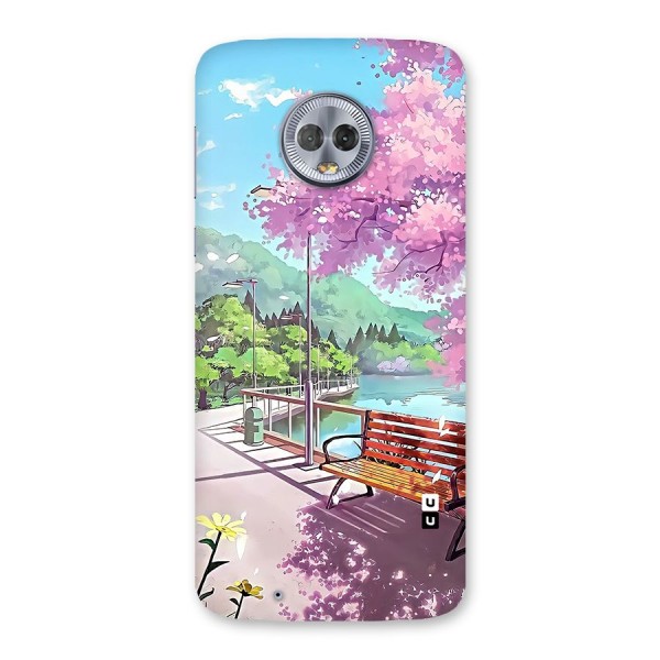 Beautiful Cherry Blossom Landscape Back Case for Moto G6