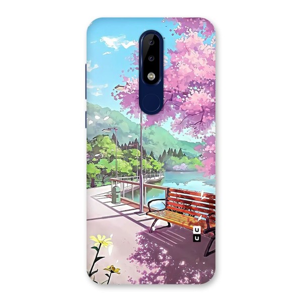 Beautiful Cherry Blossom Landscape Back Case for Nokia 5.1 Plus