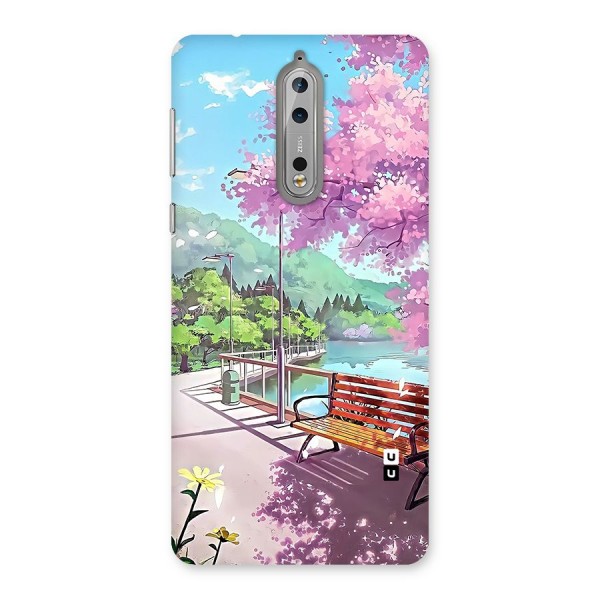 Beautiful Cherry Blossom Landscape Back Case for Nokia 8